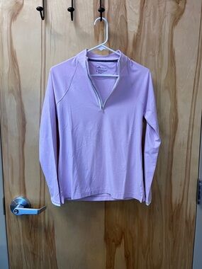 Peter Millar pink Half-Zip Long Sleeve Top